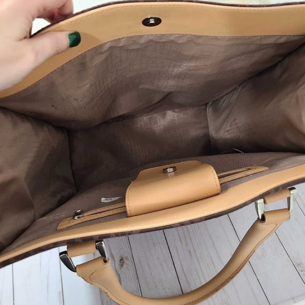 Diane von Furstenberg Vase tote bag brown jacquard fabric